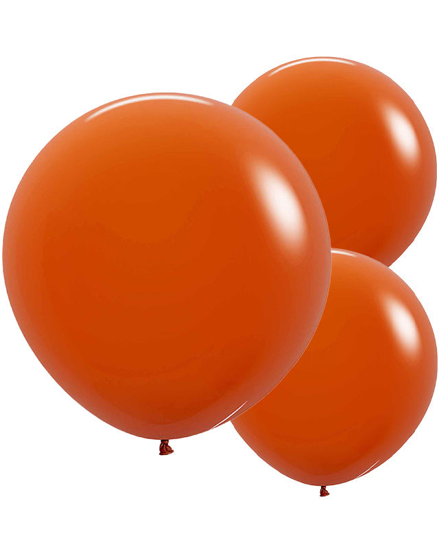 20018030 - Sunset Orange Balloons - 24" Latex (3pk)