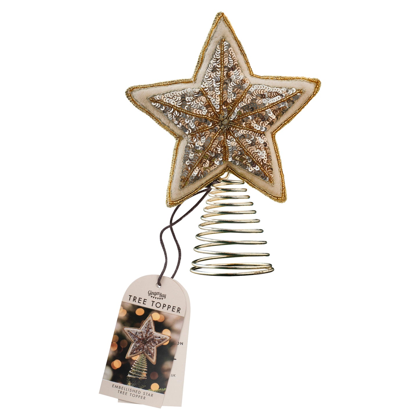 Embellished Star Christmas Tree Topper- 1 Inner Pack