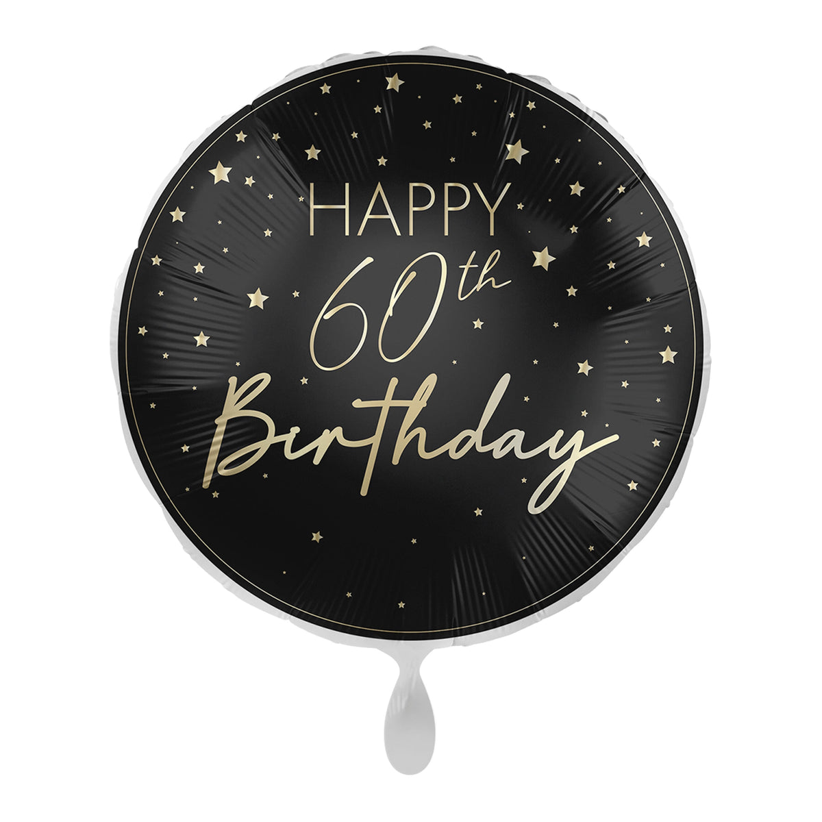 Black & Gold 60th Birthday Balloon- 5 Inner Pack