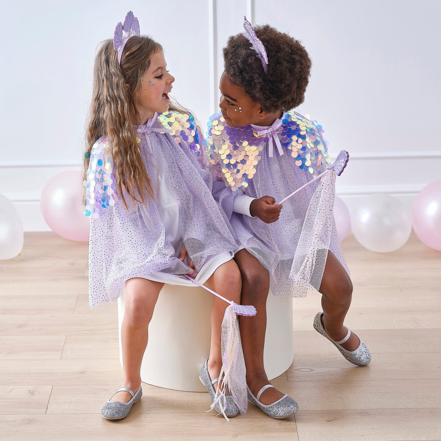 Purple Sequin Mermaid Costume Cape- 4 Inner Pack