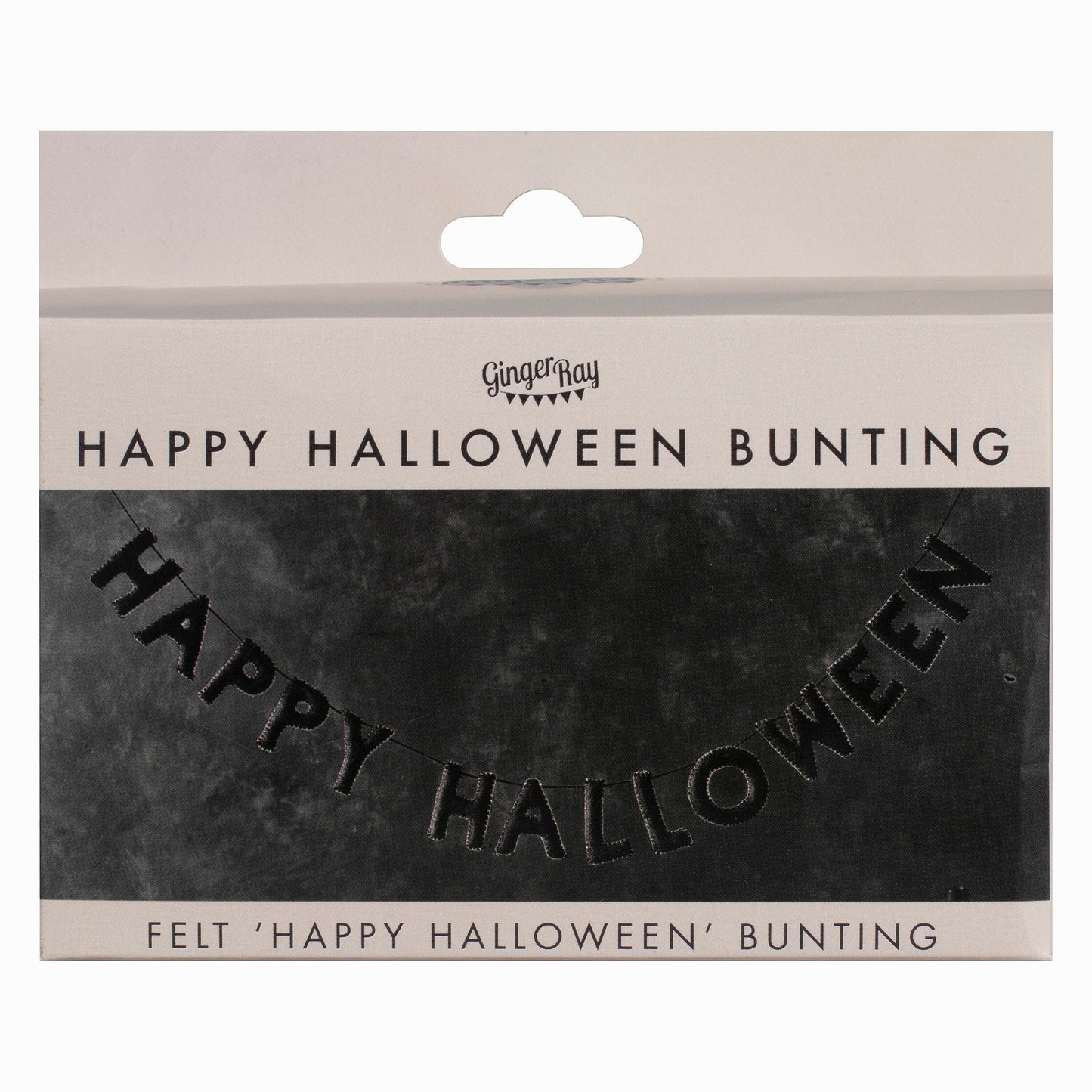 Black Felt Happy Halloween Bunting- 5 Inner Pack