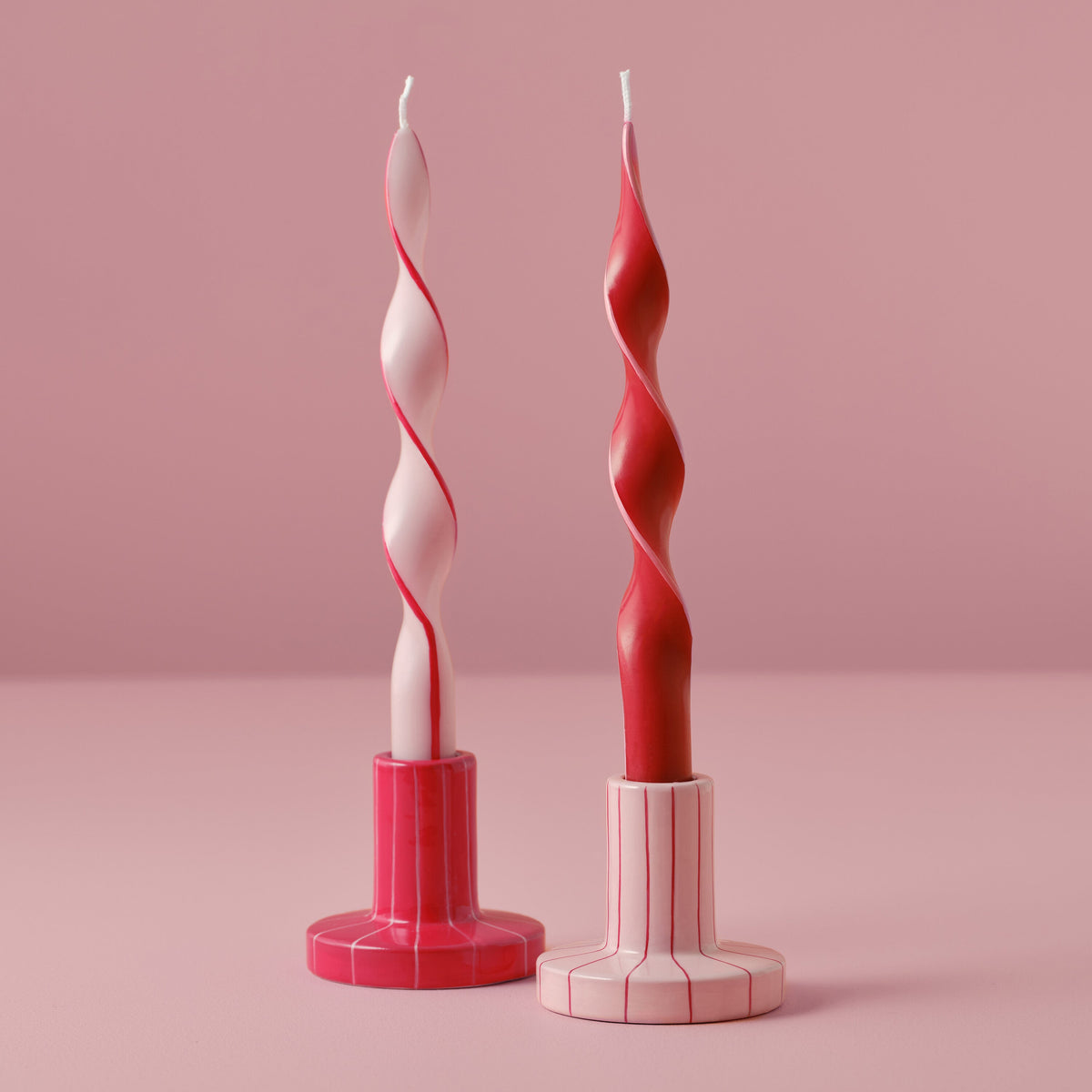 Red & Pink Twisted Candles- 5 Inner Pack