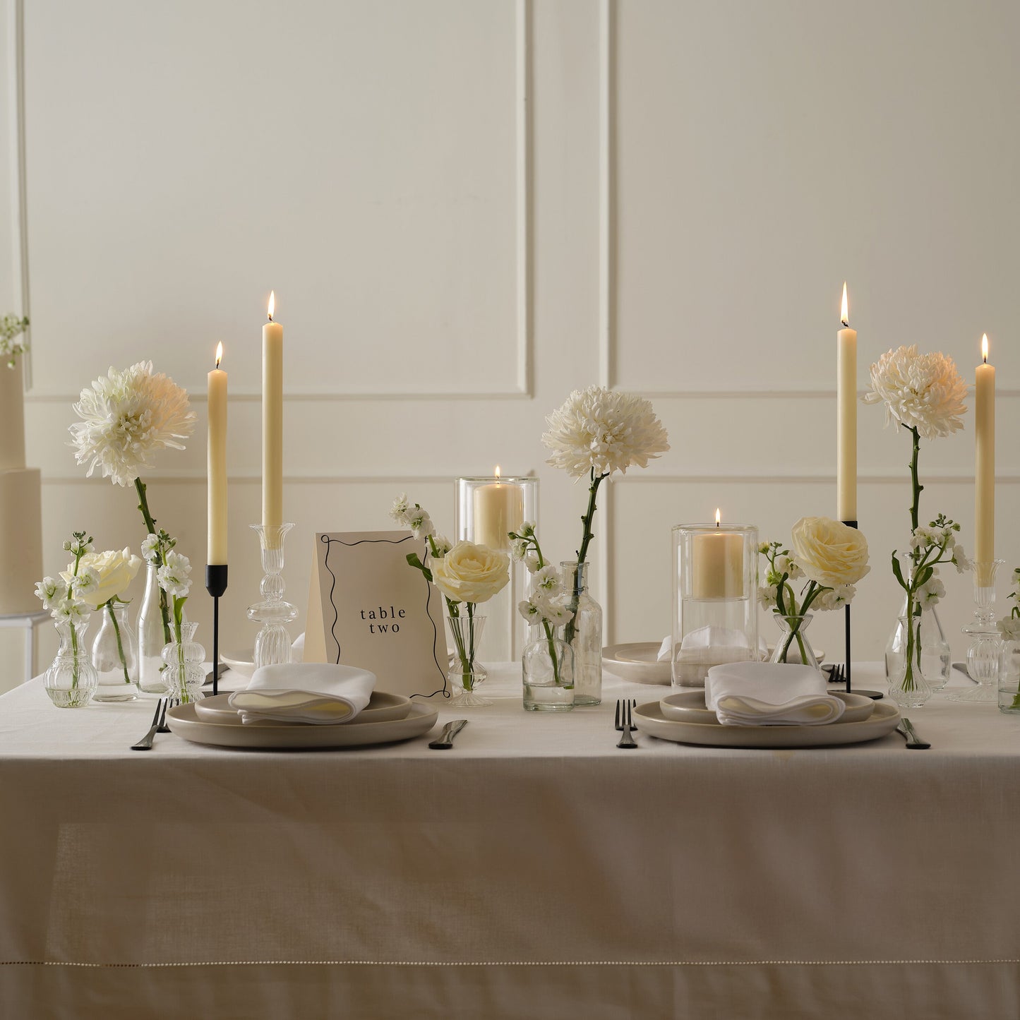 Clear Glass Pillar Candle Holders- 1 Inner Pack
