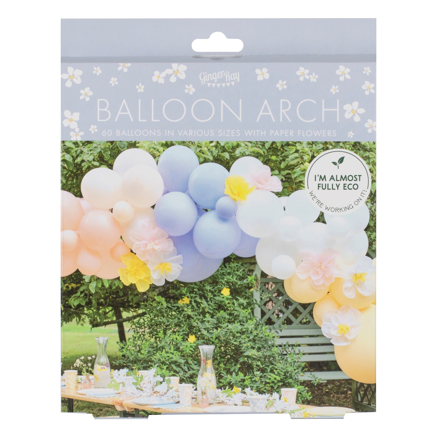 Pastel Balloon Arch with Tissue Paper Flowers- 5 Inner Pack
