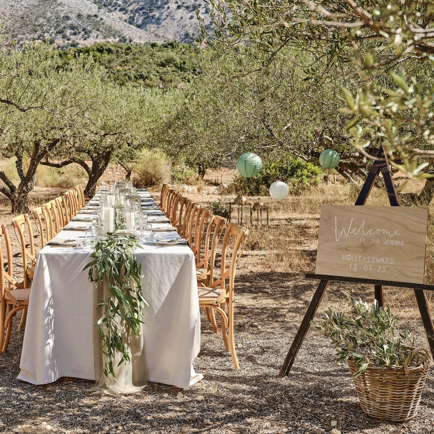 Sage & Cream Paper Lantern Hanging Decorations- 5 Inner Pack