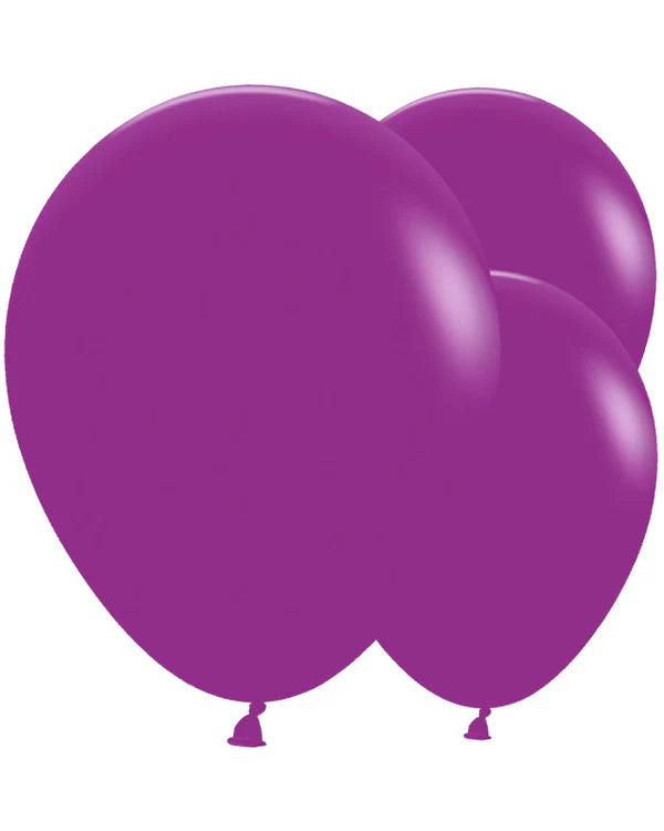 20017226 - Fashion Purple Orchid 24" Latex Balloons (3pk)