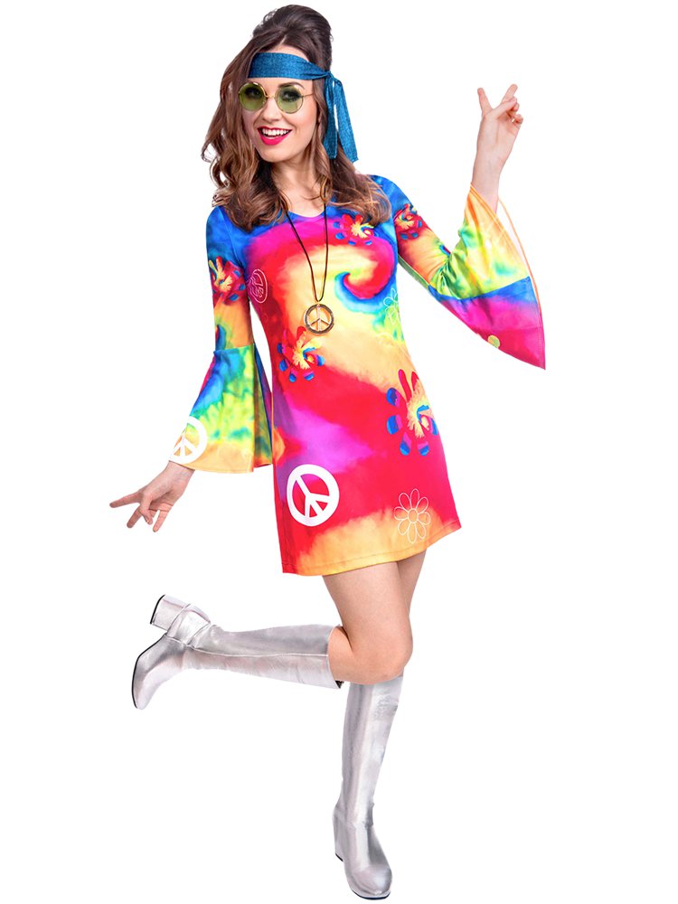60s Free Spirit Costume - Size 12-14 - 1 PC