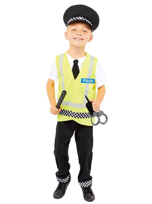 UK Police Officer Costume - Age 3-4 Years - 1 PC