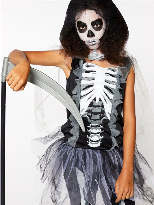 Girls Skeleton Reaper 10-12 ys