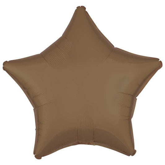 9915475 - Amscan Silk Lustre Truffle Star Standard Unpackaged Foil Balloons C16 - 10 PC