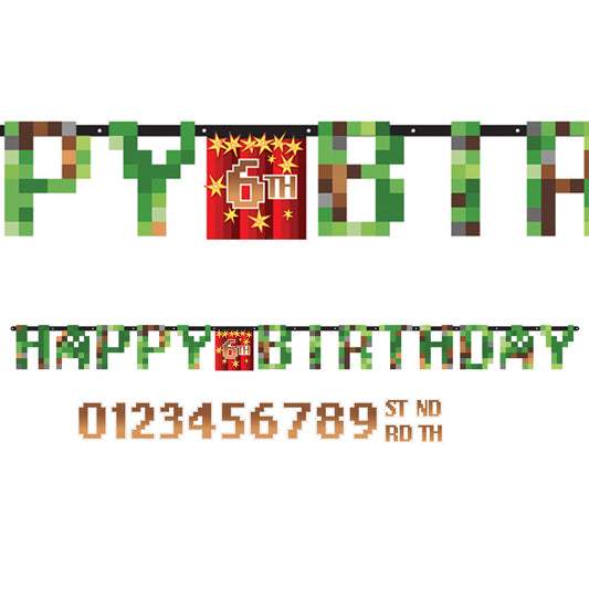 120273 IP X6 - TNT Party! Add an Age Letter Banners 1.6m x 13cm - 6 PC