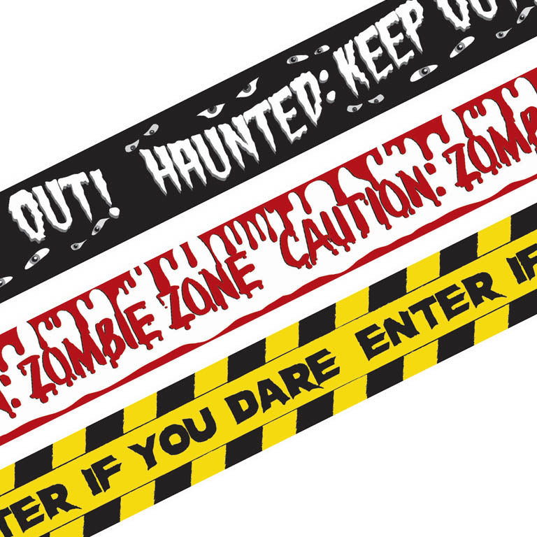 Halloween Fright Tapes 9.1m each - 9 PC