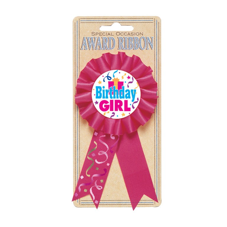 21154 - Birthday Girl Award Ribbons - 6 PC