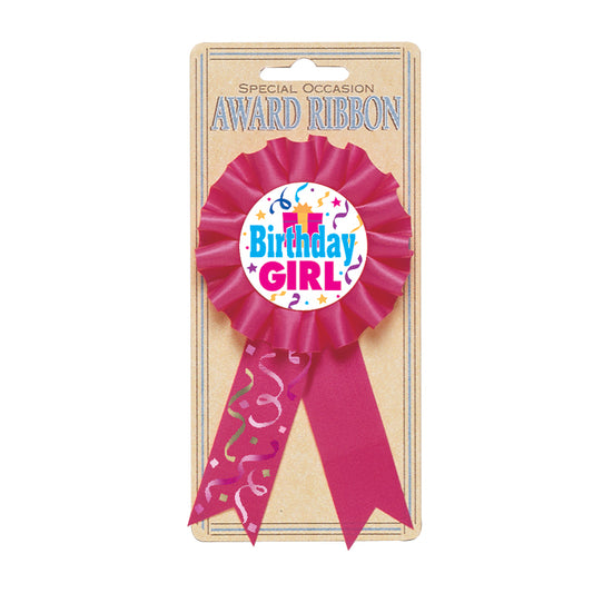 21154 - Birthday Girl Award Ribbons - 6 PC