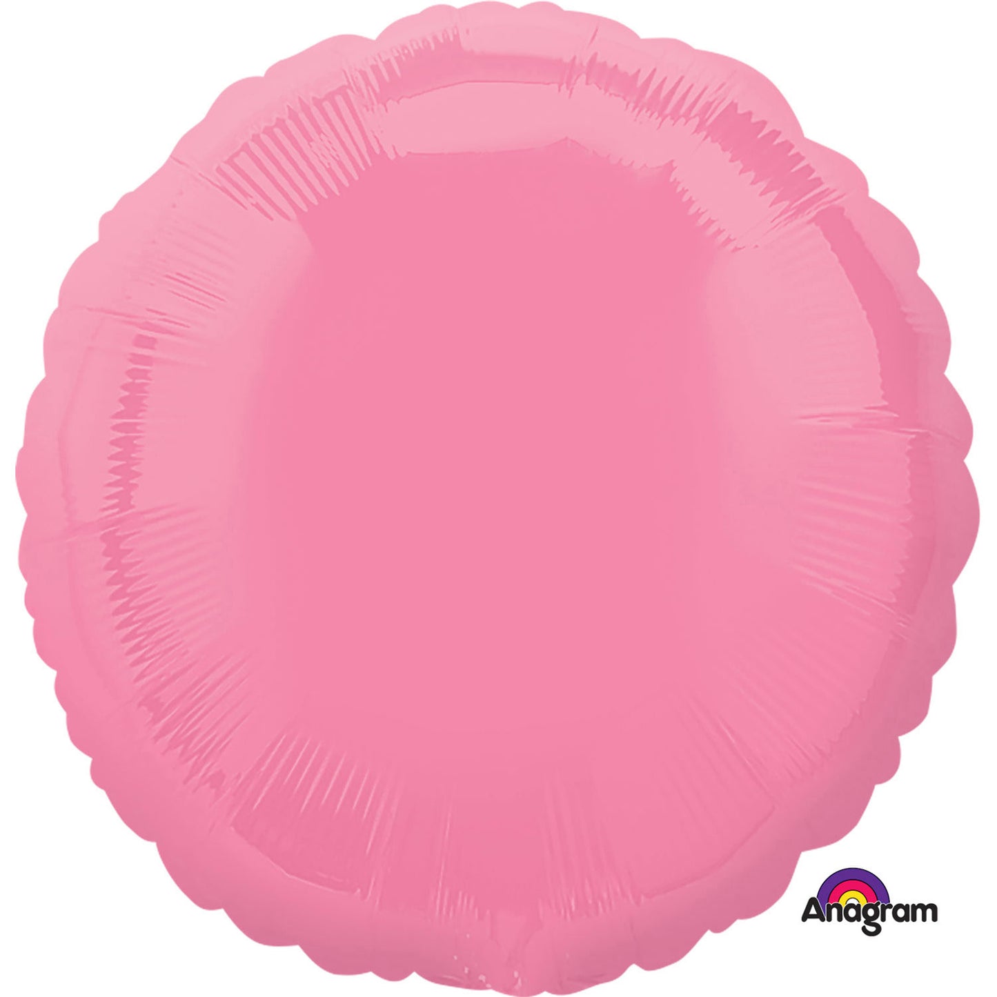 2301101 IP X5 - Bright Bubble Gum Pink Circle Standard Packaged Foil Balloons S15 - 5 PC