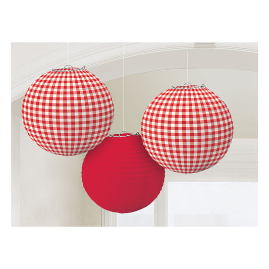241422 IP X6 - Picnic Party Paper Lanterns 24cm - 6 PKG/3