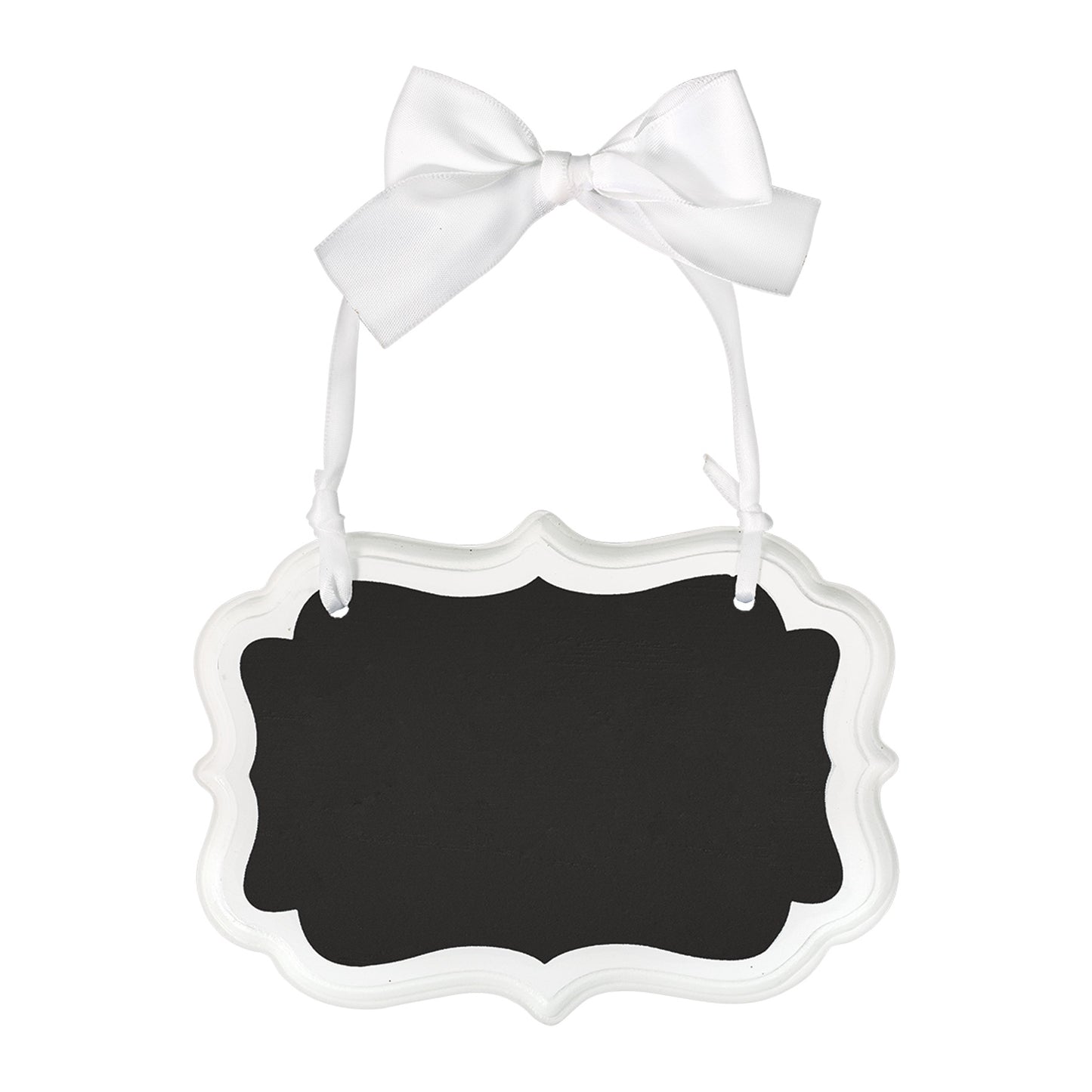 Small White Glitter Marquee Chalkboard MDF Sign 14cm x 10cm x 0.7cm - 16 PC