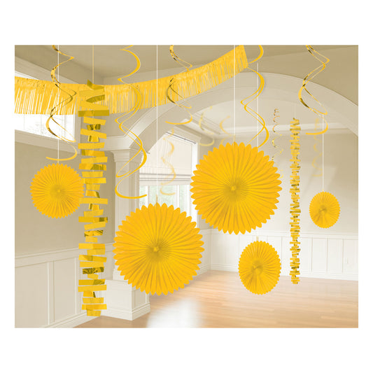 241700 - Sunshine Yellow Room Decoration Kits - 6 PKG/18