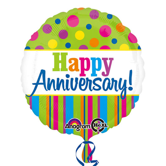 3212801 IP X5 - Bright Anniversary Standard Foil Balloons S40 - 5 PC