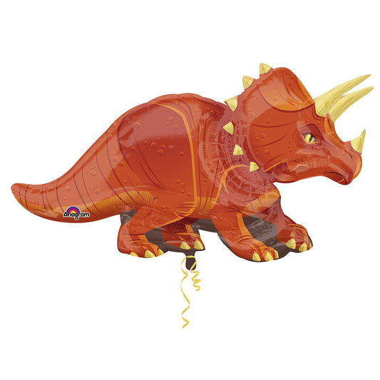 3224901 IP X5 - Triceratops SuperShape Foil Balloons 42"/106cm w x 24"/60cm h P35 - 5 PC