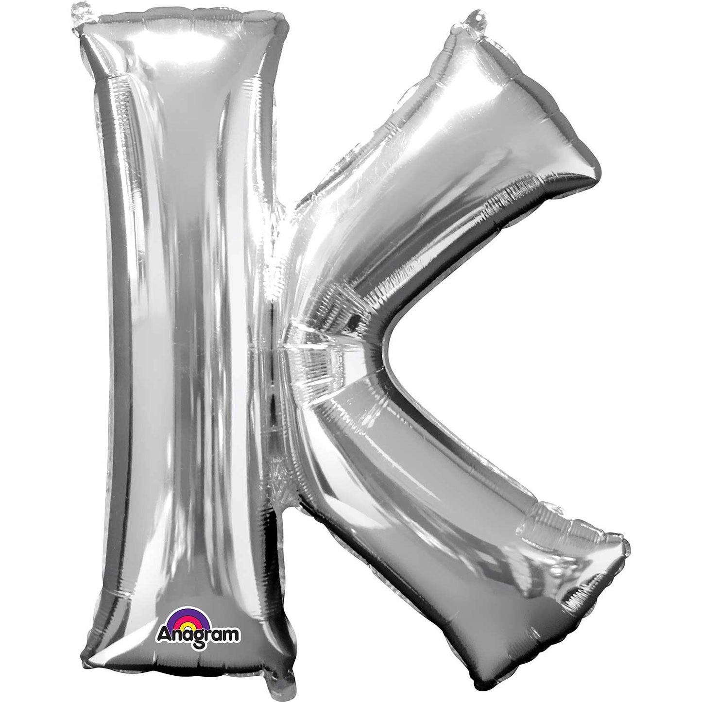 3296701 IP X5 - Letter K SuperShape Silver Foil Balloon 34"/"86cm P50 - 5 PC