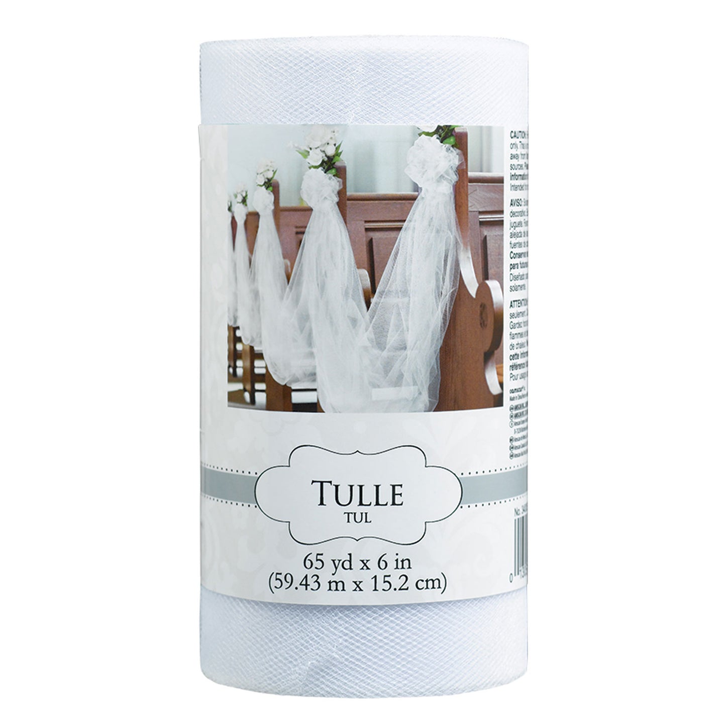 Tulle Spool White 59.4m x 15cm - 2 PC