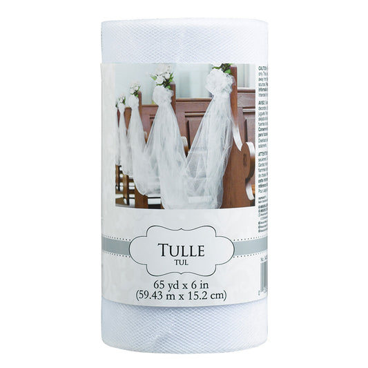 Tulle Spool White 59.4m x 15cm - 2 PC