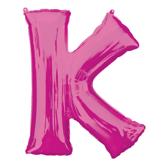 3542201 IP X5 - Letter K Rose Gold SuperShape Foil Balloons 26/66cm w x 33/83cm h P50 - 5 PC