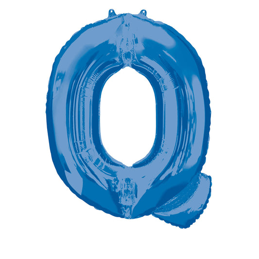 Letter Q Various Colours SuperShape Foil Balloons 24/60cm w x 32/81cm h P50 - 5 PC