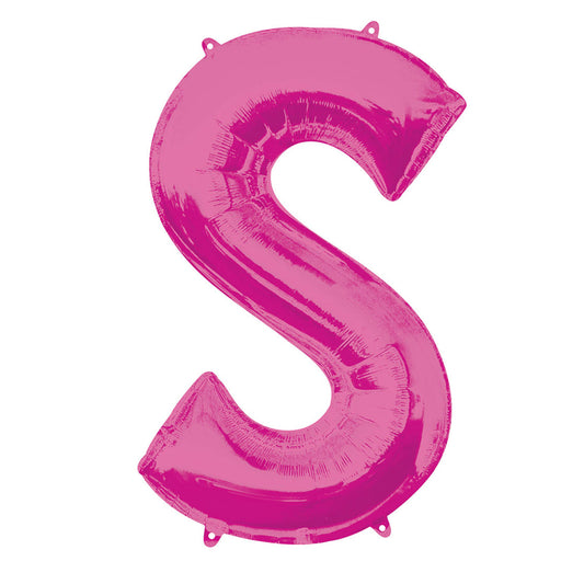 Letter S Rose Gold SuperShape Foil Balloons 21/53cm w x 35/88cm h P50 - 5 PC