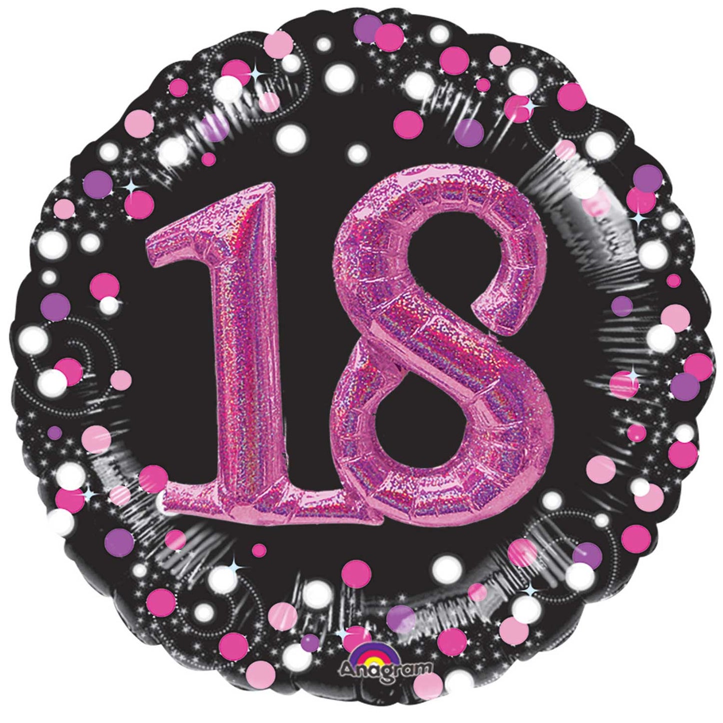 3597401 IP X5 - Pink Celebration 18 Foil Multi-Balloons P75 - 5 PC