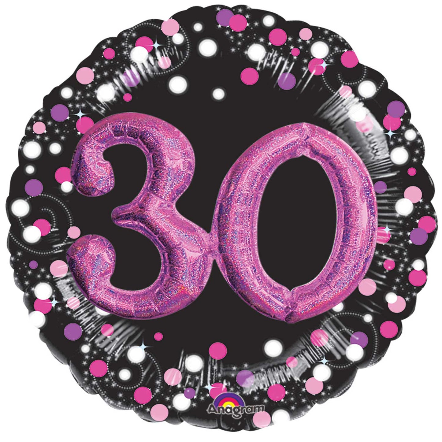 3597601 IP X5 - Pink Celebration 30 Foil Multi-Balloons P75 - 5 PC
