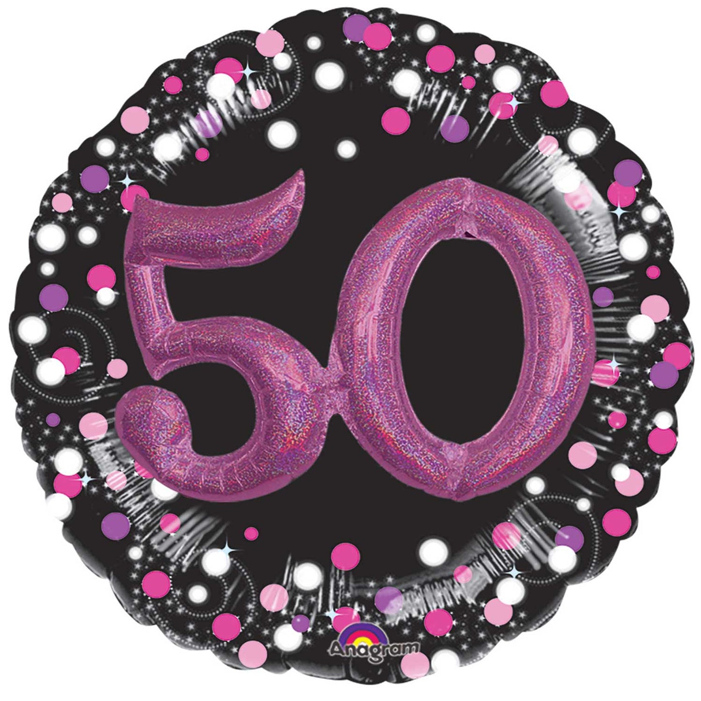 3597801 IP X5 - Pink Celebration 50 Foil Multi-Balloons P75 - 5 PC