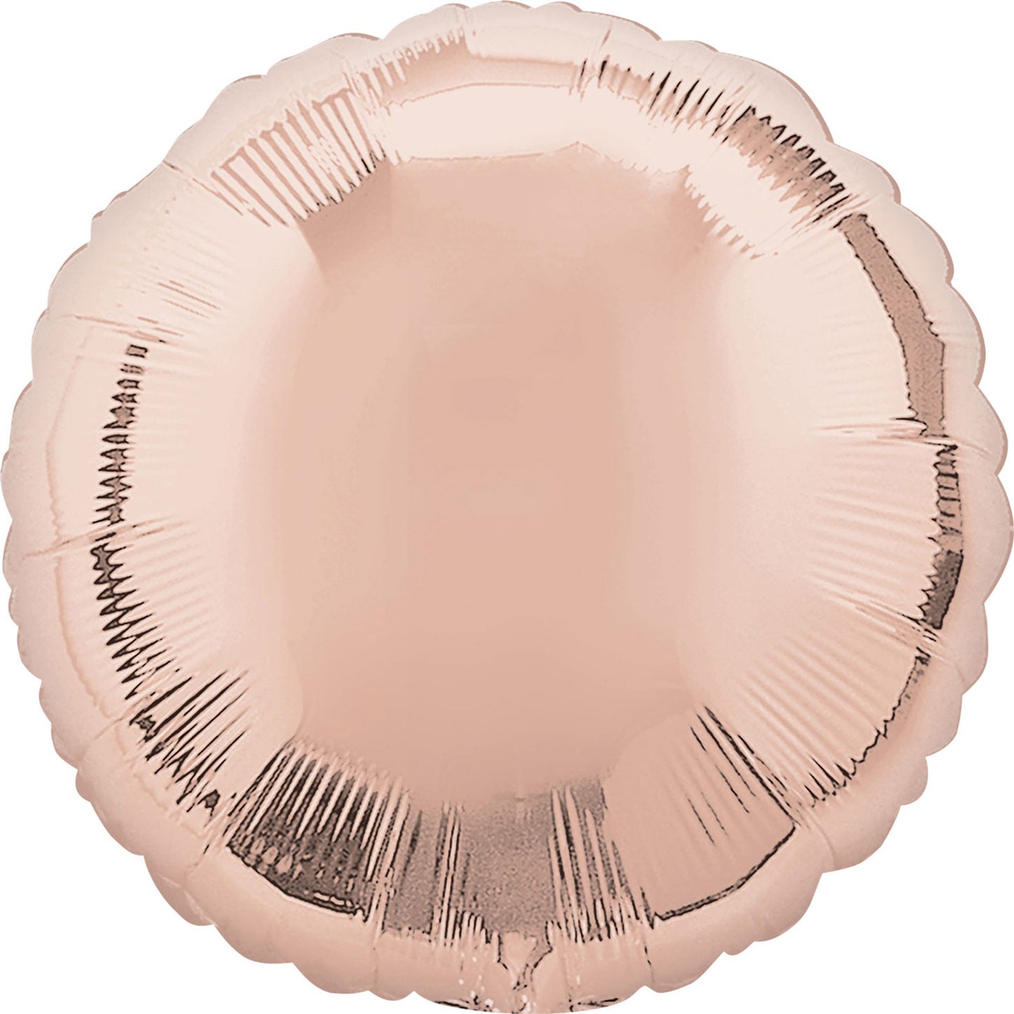 Rose Gold Solid Colour Circle Standard Unpackaged Foil Balloons S15 - 10 PC