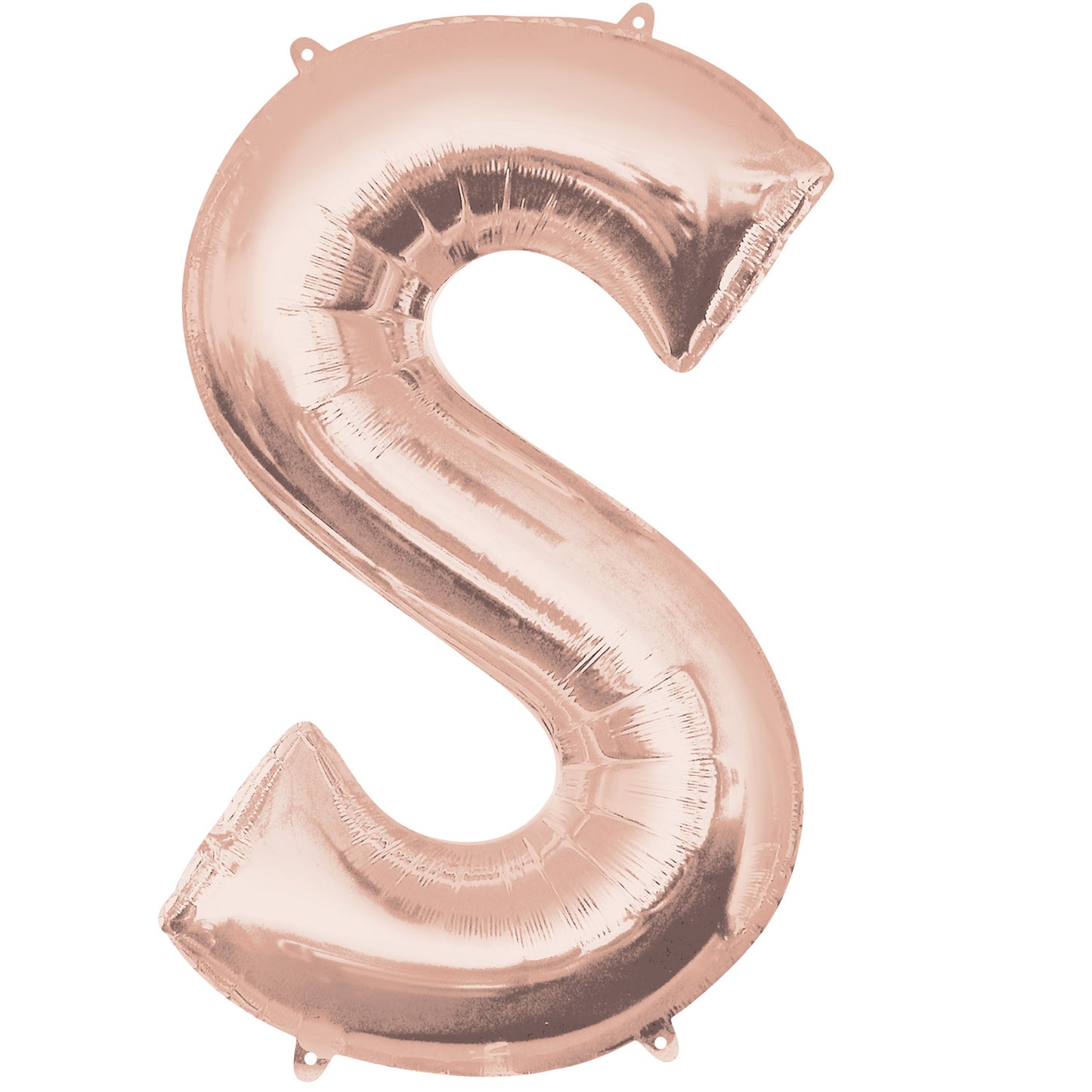 Letter S Rose Gold SuperShape Foil Balloons 21/53cm w x 35/88cm h P50 - 5 PC