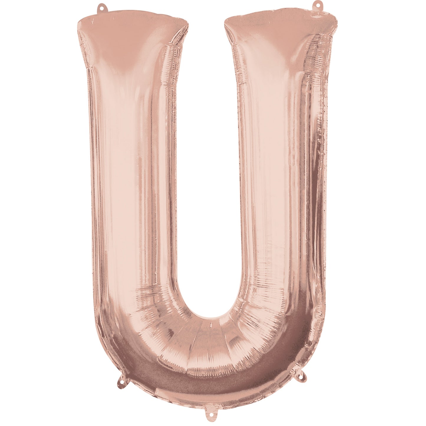 Letter U Rose Gold SuperShape Foil Balloons 23/58cm w x 33/83cm h P50 - 5 PC