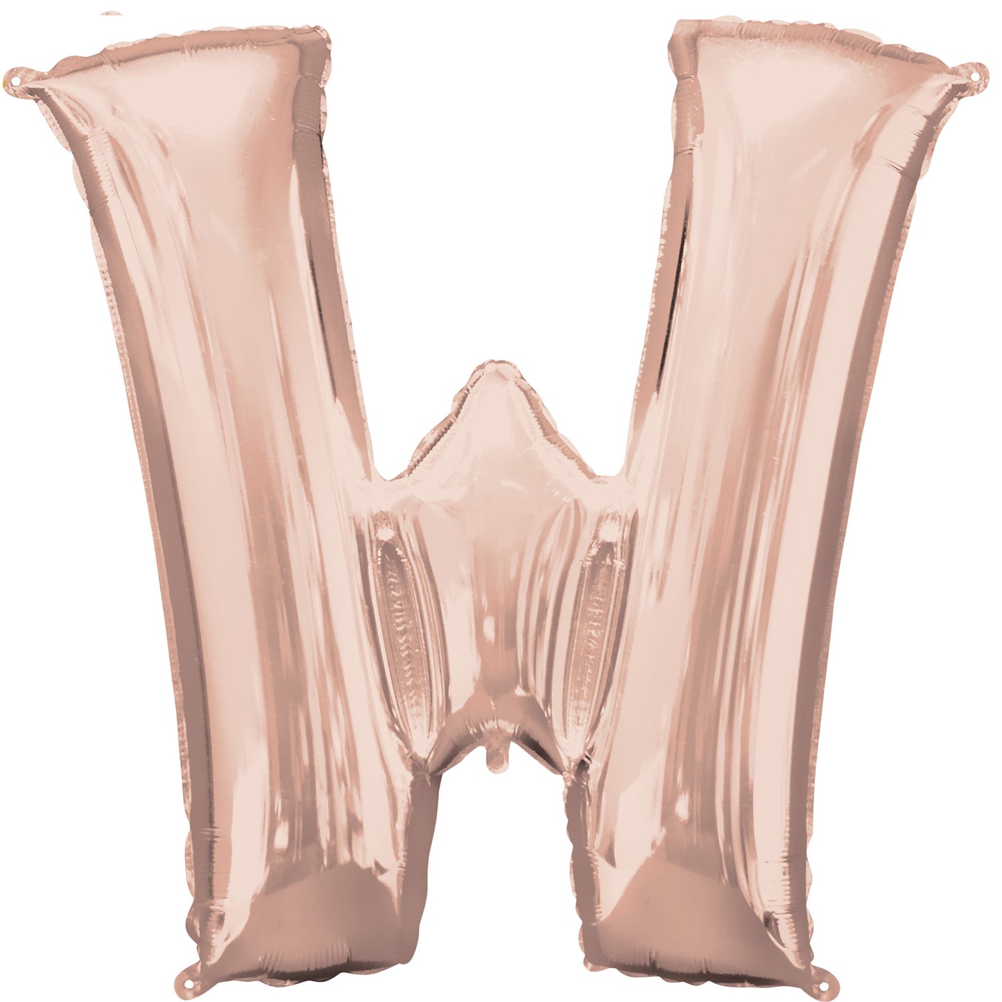Letter W Rose Gold SuperShape Foil Balloons 28/71cm w x 33/83cm h P50 - 5 PC