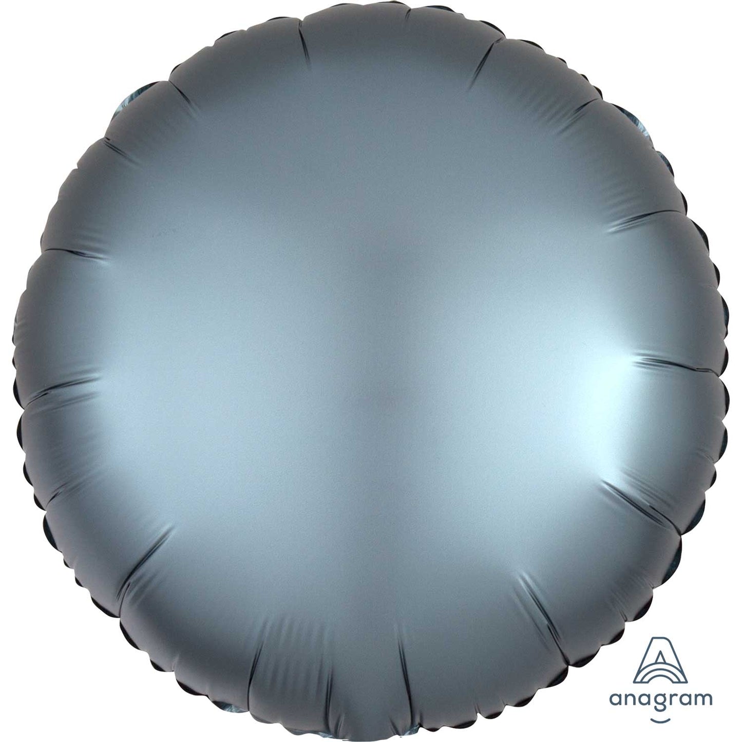3681201 IP X5 - Steel Blue Circle Satin Luxe Standard HX Packaged Foil Balloons S15 - 5 PC