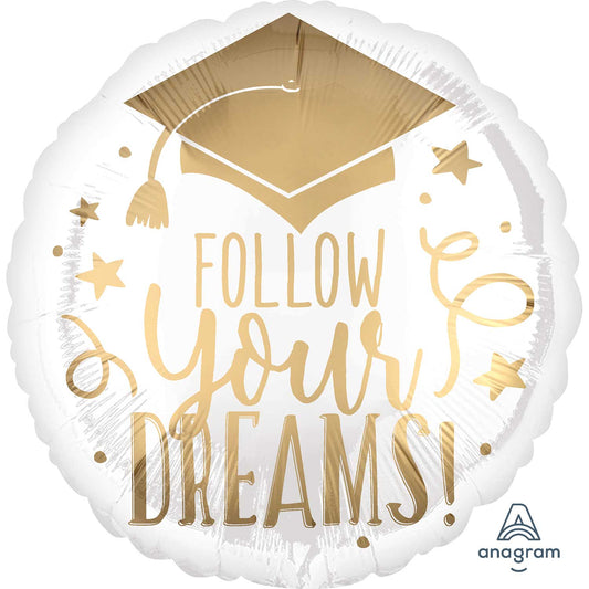 3764101 IP X5 - Follow your Dreams Standard HX Foil Balloons S40 - 5 PC