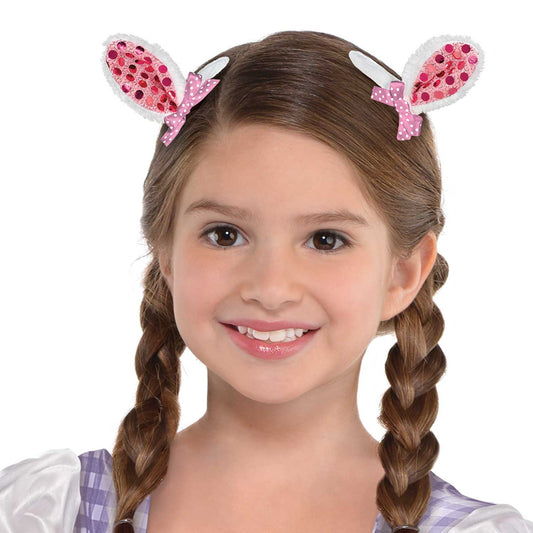 Bunny Ears Hair Clip - 9 PKG/2