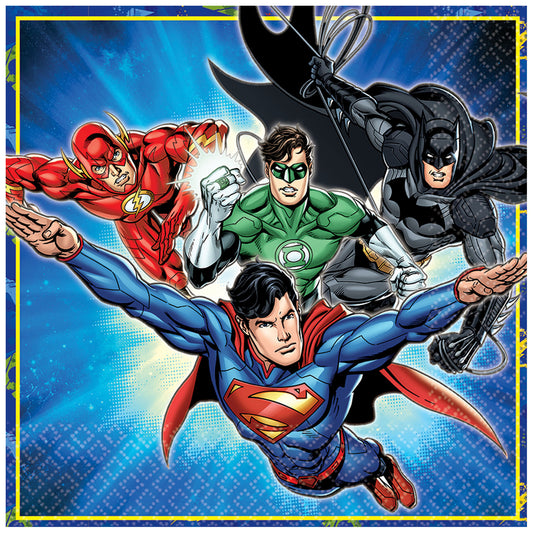 Justice League Luncheon Napkins 22cm - 6 PKG/8