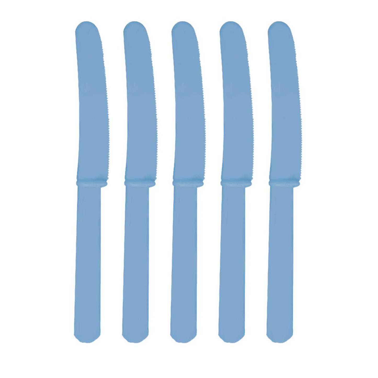 552289-54  Caribbean Blue Plastic Knives - 12 PKG/10