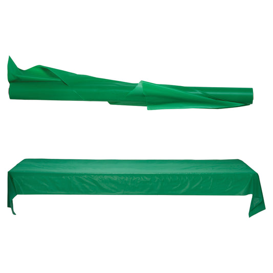 77020 - Festive Green Plastic Table Rolls 1m x 30.5m - 1 Roll