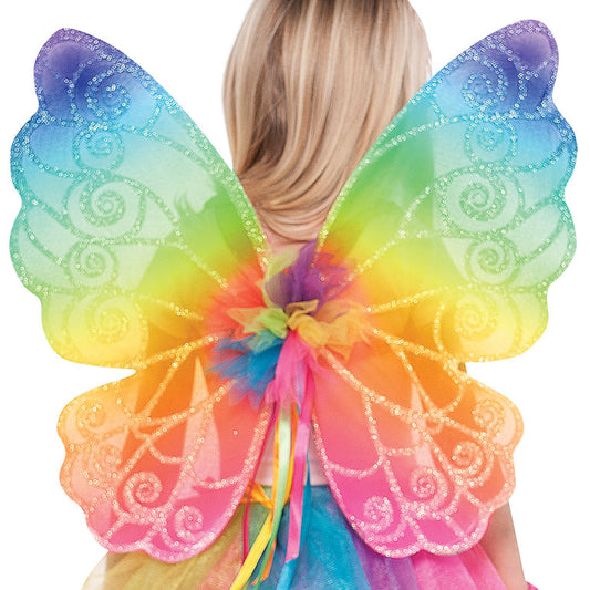 Rainbow Fairy Wings -Size Child - 6 PC