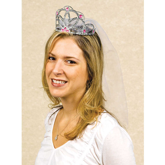 Hen Party Tiaras with Veils - 6 PC