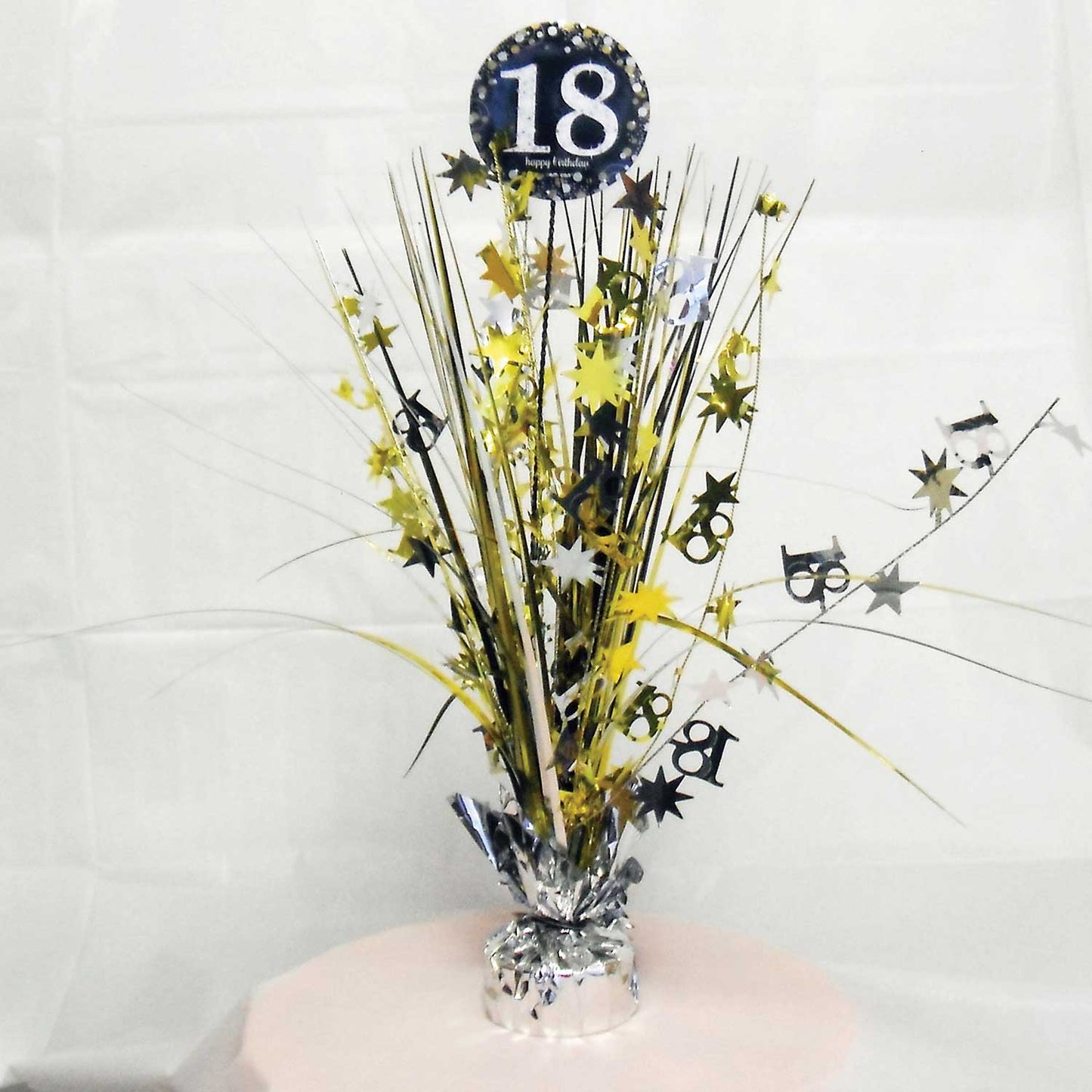 9900552 IP X6 - Gold Sparkling Celebration 18th Spray Centrepieces 33cm - 6 PC