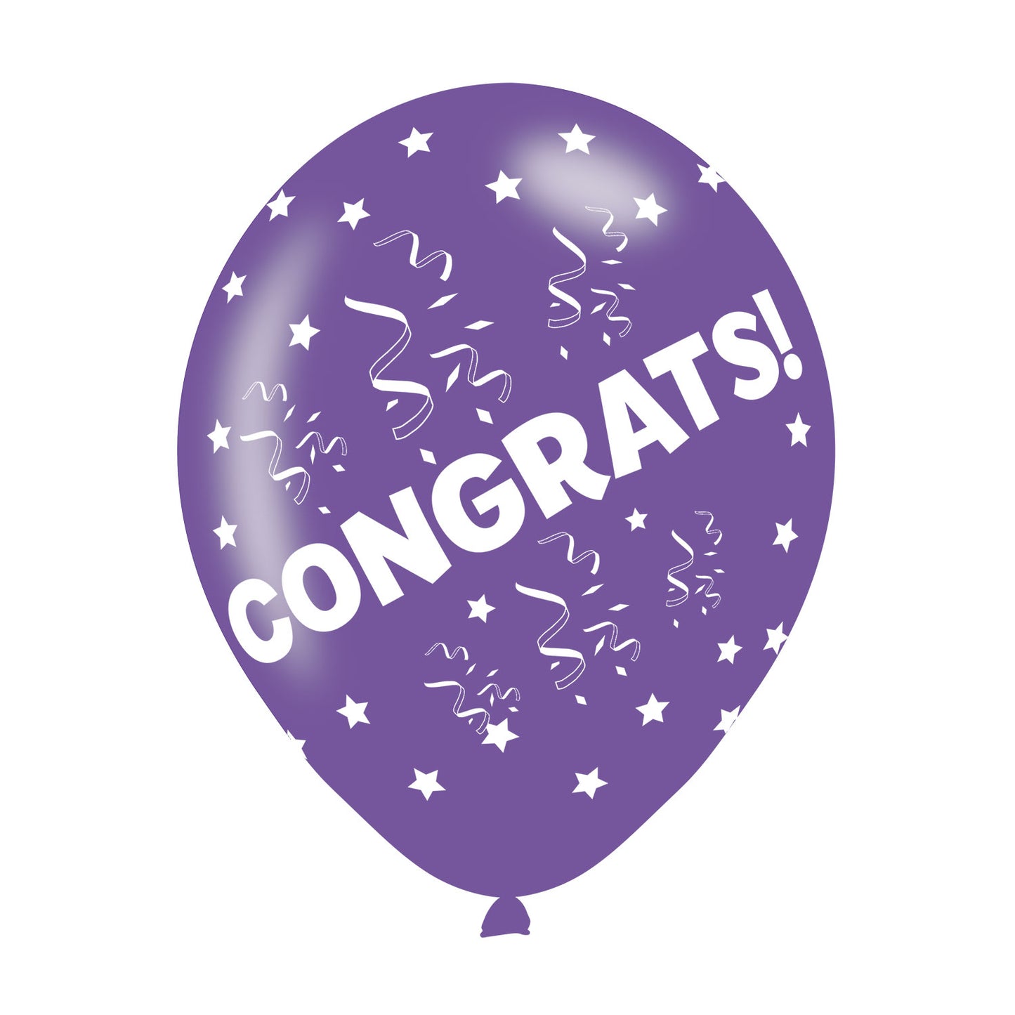 9900689 IP X10 - Congrats Assorted Colours Latex Balloons 11"/27.5cm - 10 PKG/6