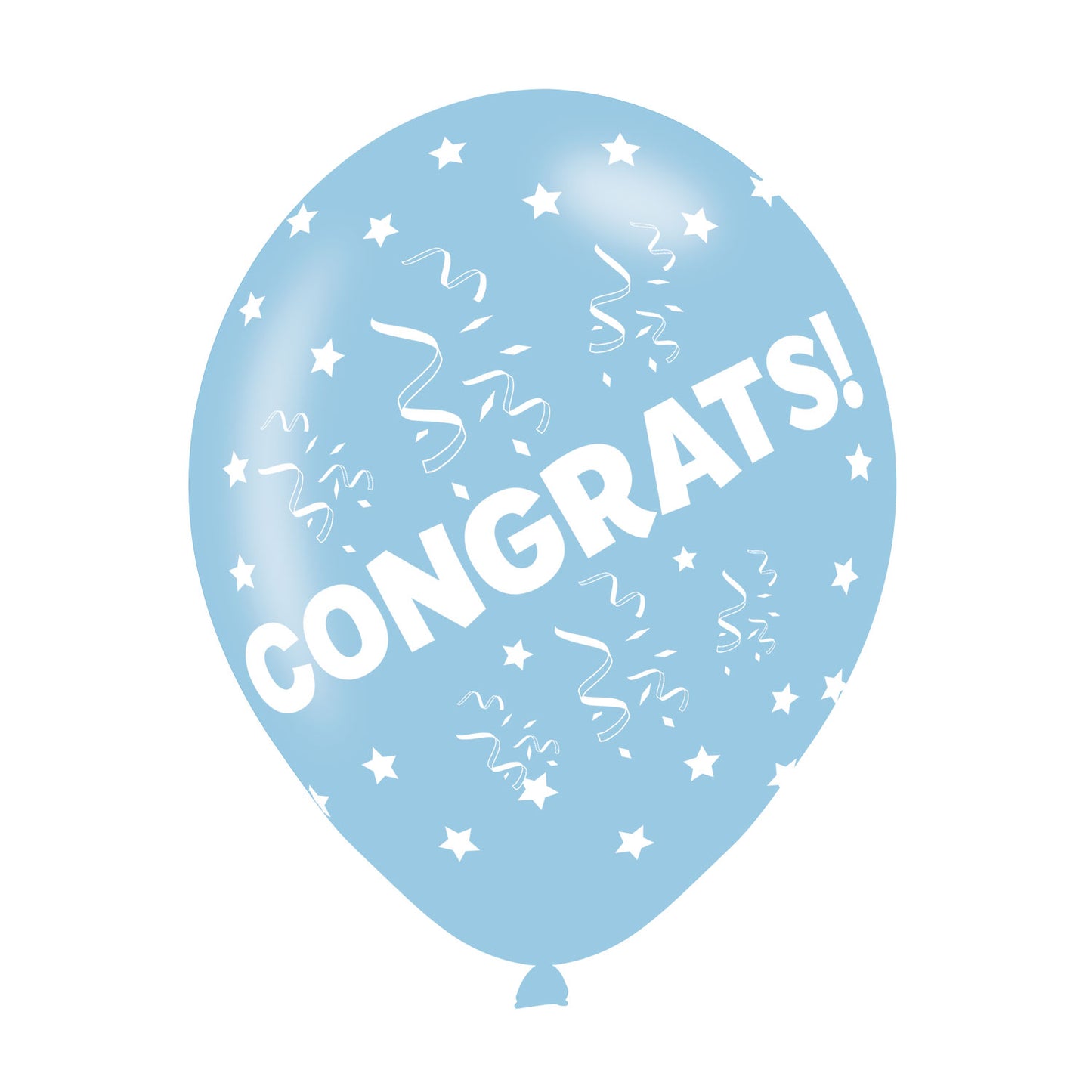 9900689 IP X10 - Congrats Assorted Colours Latex Balloons 11"/27.5cm - 10 PKG/6