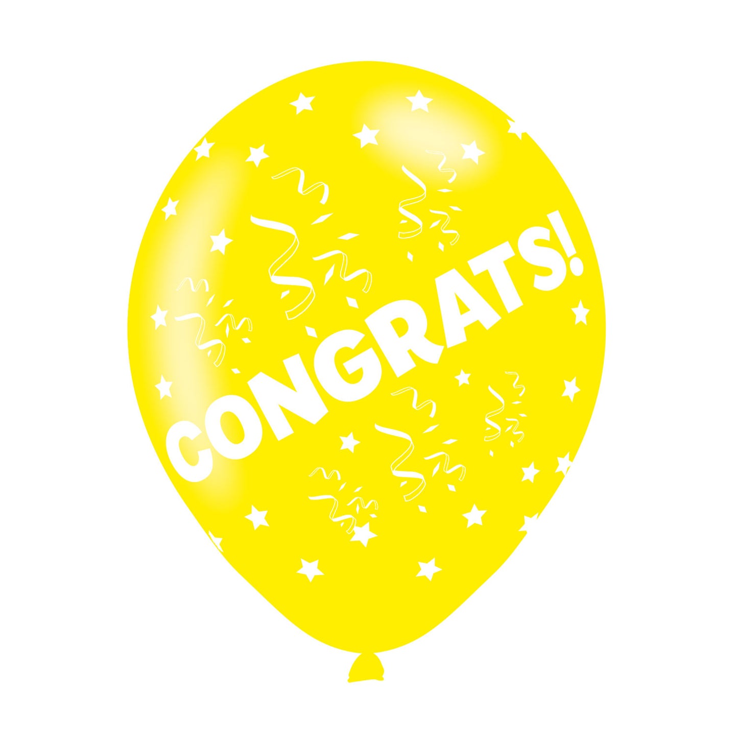 9900689 IP X10 - Congrats Assorted Colours Latex Balloons 11"/27.5cm - 10 PKG/6