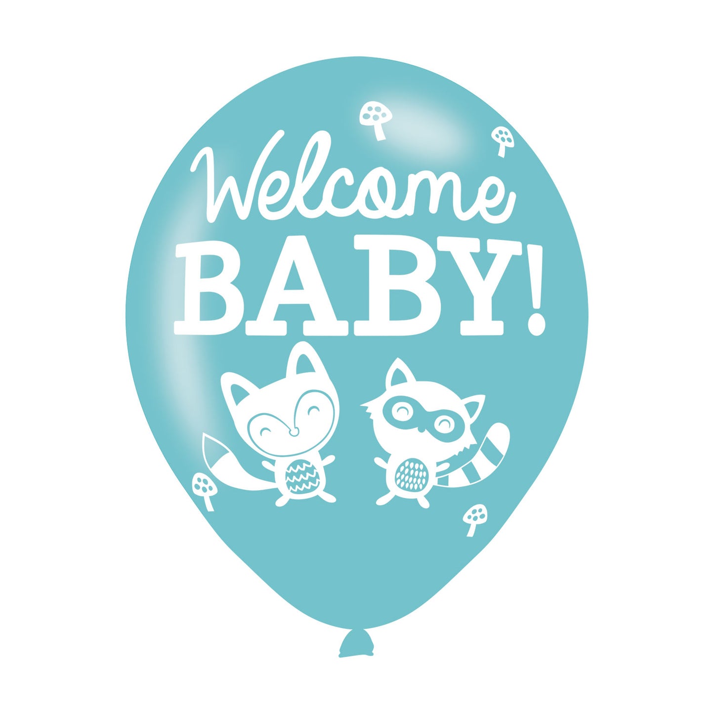 9900702 IP X10 - Welcome Baby Assorted Colours Latex Balloons 11"/27.5cm - 10 PKG/6